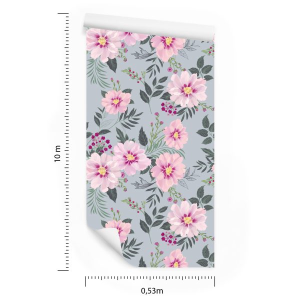 Behang Prachtige Bloeiende Bloemen - Afbeelding 8