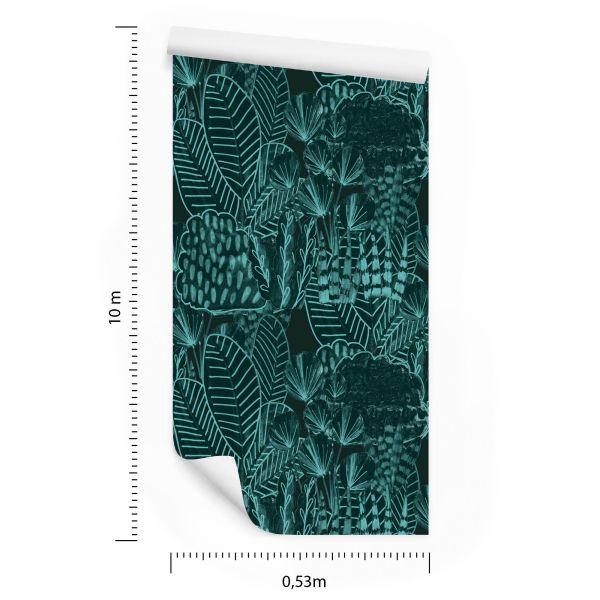 Behang Vintage Getekende Bladeren - Afbeelding 8