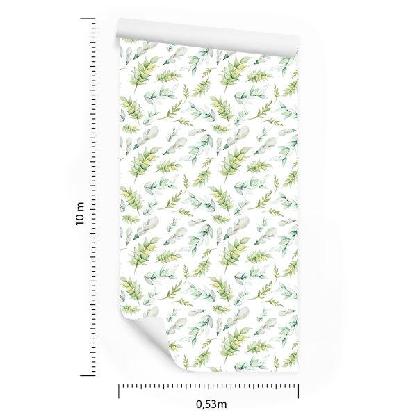 Behang Aquarel Bosplanten - Afbeelding 8
