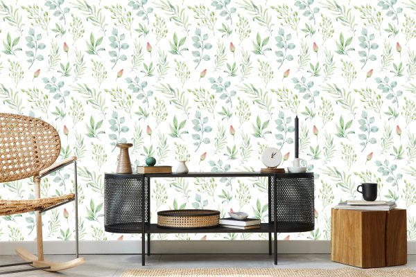 Behang Geschilderde Lenteplanten - Afbeelding 5