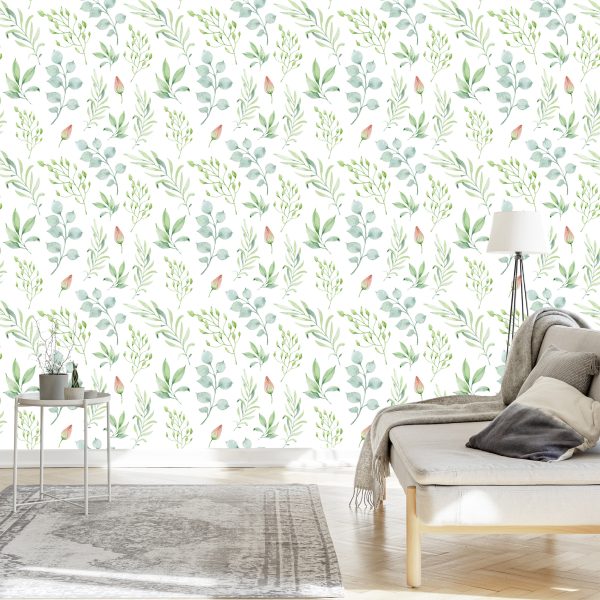 Behang Geschilderde Lenteplanten - Afbeelding 3