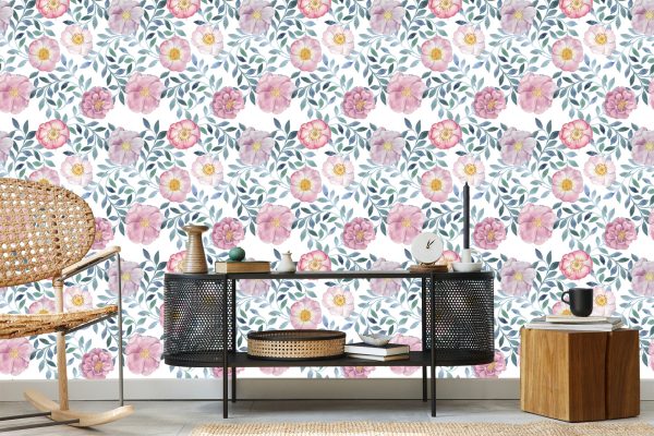 Behang Prachtige Exotische Bloemen - Afbeelding 5