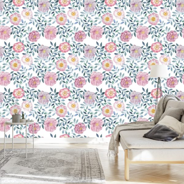 Behang Prachtige Exotische Bloemen - Afbeelding 3