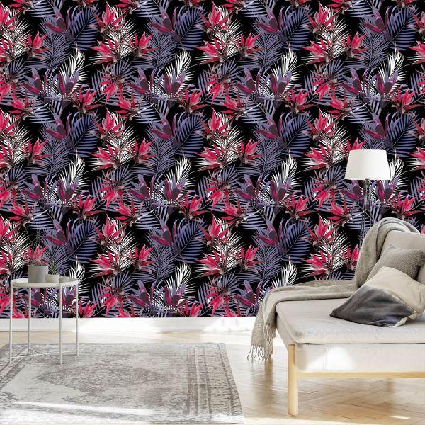 Behang Exotische Palmbladeren - Afbeelding 3