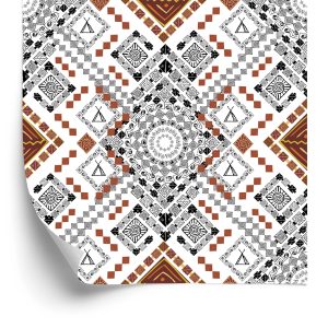 Behang Traditionele Azteekse Patronen