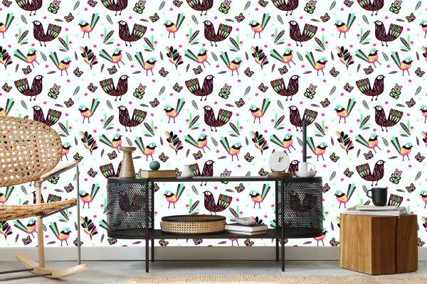 Behang Boho-Stijl Vogels - Afbeelding 5