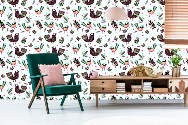Behang Boho-Stijl Vogels - Afbeelding 6