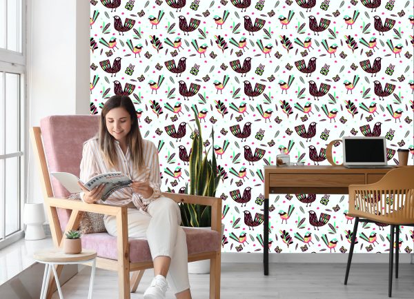 Behang Boho-Stijl Vogels - Afbeelding 7