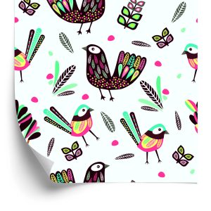 Behang Boho-Stijl Vogels