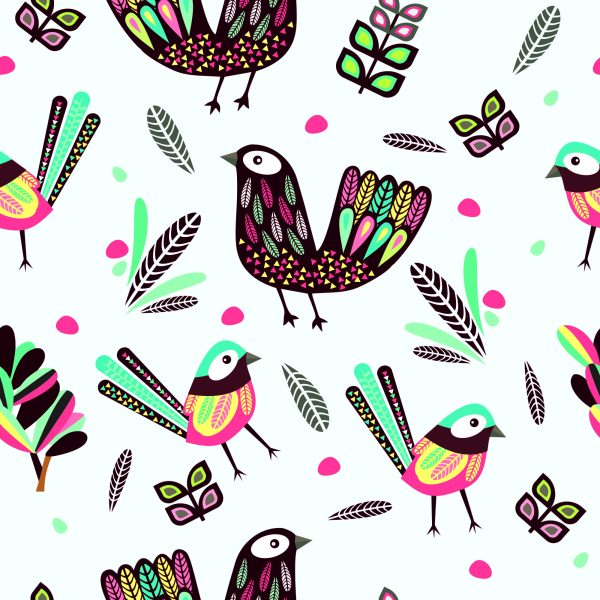 Behang Boho-Stijl Vogels - Afbeelding 2