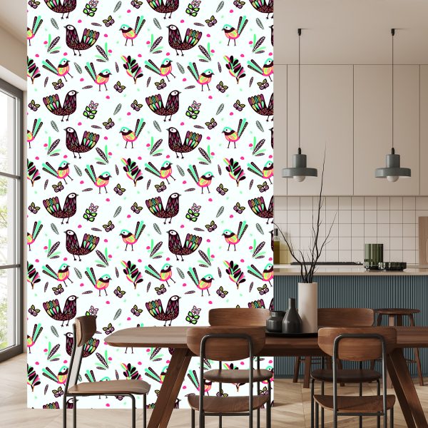 Behang Boho-Stijl Vogels - Afbeelding 4