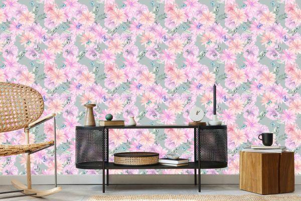 Behang Bloemen In Boho-Stijl - Afbeelding 5