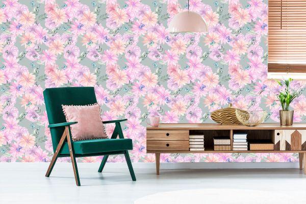 Behang Bloemen In Boho-Stijl - Afbeelding 6