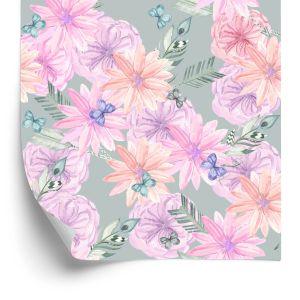 Behang Bloemen In Boho-Stijl