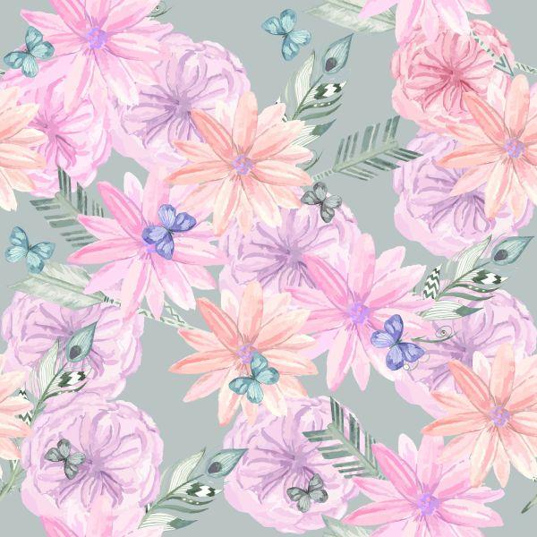 Behang Bloemen In Boho-Stijl - Afbeelding 2