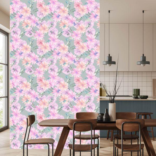 Behang Bloemen In Boho-Stijl - Afbeelding 4