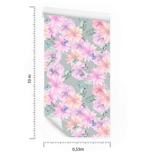Behang Bloemen In Boho-Stijl - Afbeelding 8