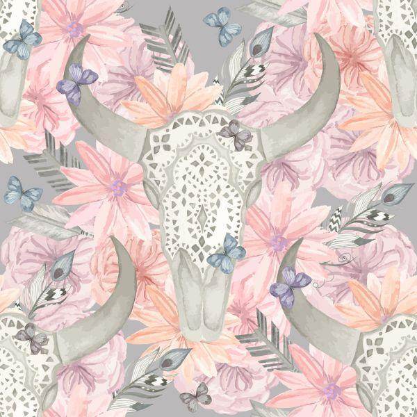 Behang Schedels In Boho-Stijl - Afbeelding 2