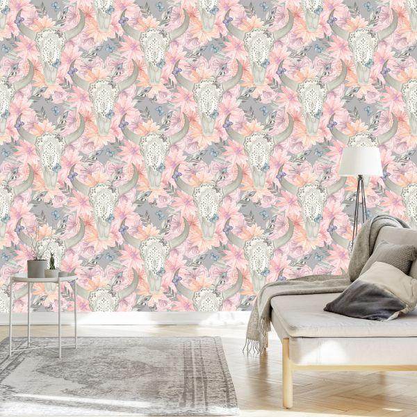 Behang Schedels In Boho-Stijl - Afbeelding 3