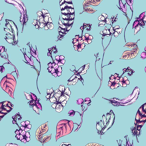Behang Flora In Boho-Stijl - Afbeelding 2
