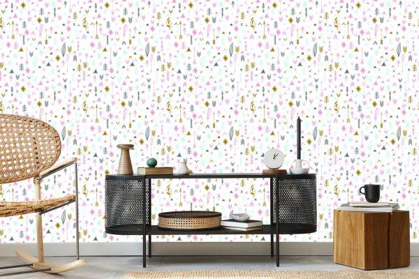 Behang Pijlen Met Veren In Boho-Stijl - Afbeelding 5