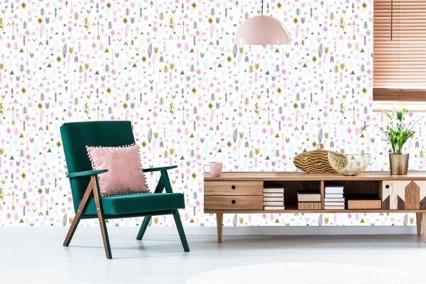 Behang Pijlen Met Veren In Boho-Stijl - Afbeelding 6