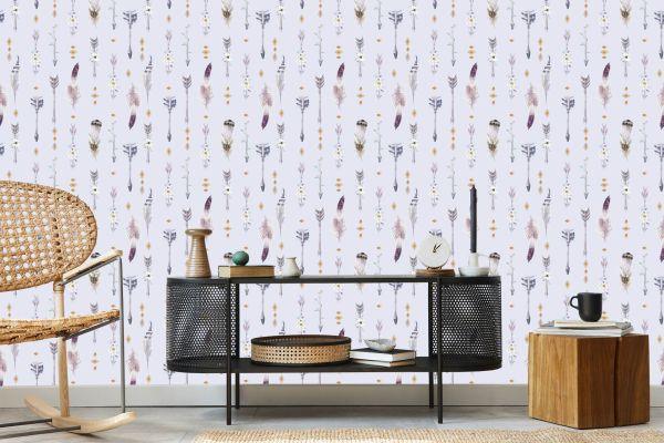Behang Veren In Boho-Stijl - Afbeelding 5