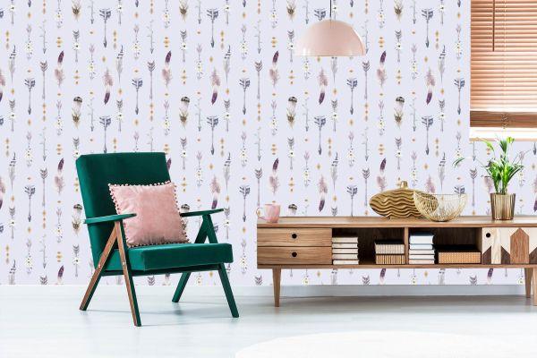 Behang Veren In Boho-Stijl - Afbeelding 6