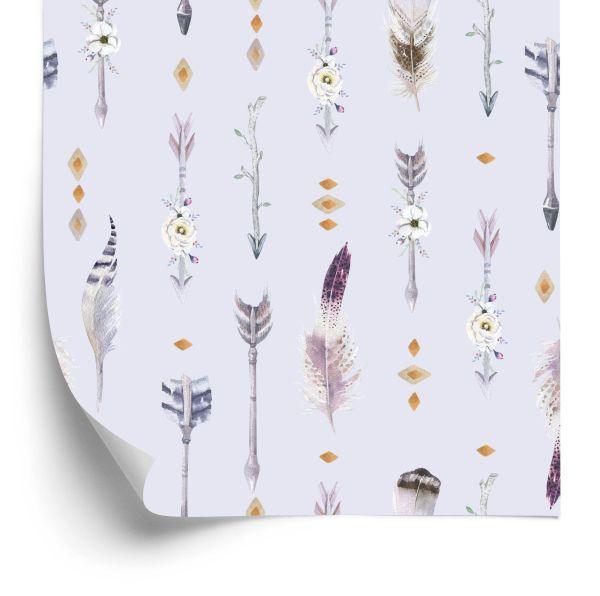 Behang Veren In Boho-Stijl