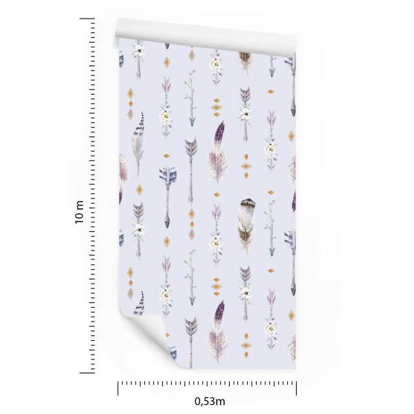 Behang Veren In Boho-Stijl - Afbeelding 8