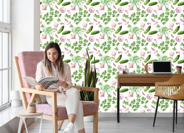 Behang Komkommers Met Knoflook - Afbeelding 7
