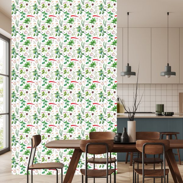 Behang Knoflook Met Kruiden - Afbeelding 4