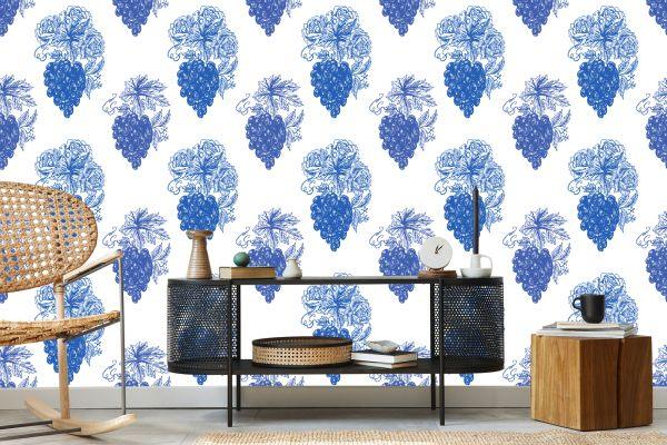 Behang Rozen Met Druiven Vintage - Afbeelding 5