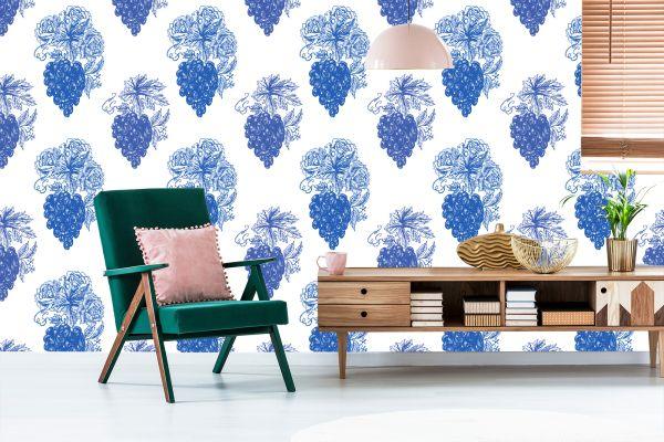 Behang Rozen Met Druiven Vintage - Afbeelding 6