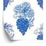 Behang Rozen Met Druiven Vintage