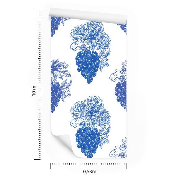Behang Rozen Met Druiven Vintage - Afbeelding 8
