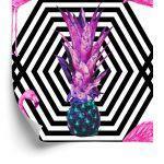 Behang Ananas En Flamingo's