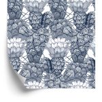 Behang Cactussen Met Bloemen