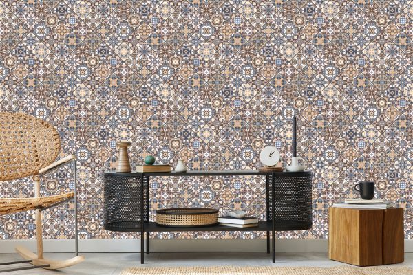 Behang Prachtig Mozaïek In Oosterse Stijl - Afbeelding 5