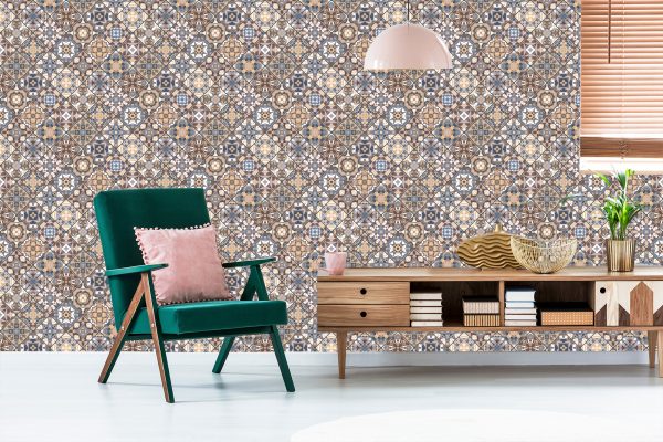 Behang Prachtig Mozaïek In Oosterse Stijl - Afbeelding 6