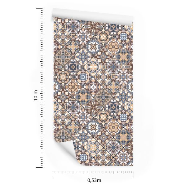 Behang Prachtig Mozaïek In Oosterse Stijl - Afbeelding 8