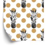 Behang Ananas Met Stippen