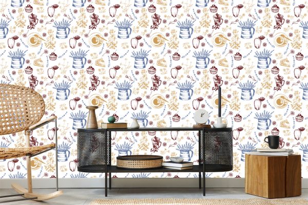 Behang Appels Met Koffie - Afbeelding 5