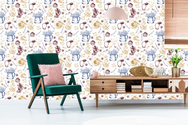 Behang Appels Met Koffie - Afbeelding 6