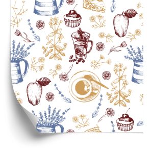 Behang Appels Met Koffie