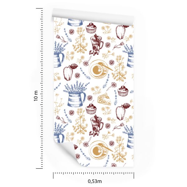 Behang Appels Met Koffie - Afbeelding 8