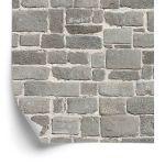 Behang Grijze Bakstenen Muur