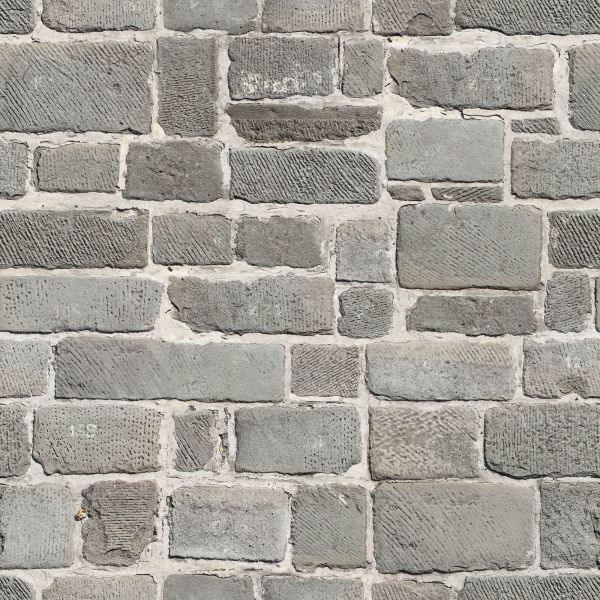 Behang Grijze Bakstenen Muur - Afbeelding 2