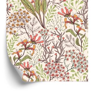 Behang Exotische Bloemen