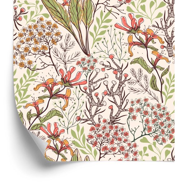 Behang Exotische Bloemen